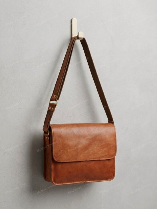 Berliner Other - Berliner Ghent Leather Crossbody Messenger Bag, Fits Laptops